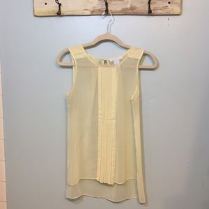 High / low sheer blouse